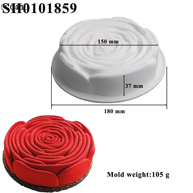 Rose Shape Silicone Cake Mold Mousse Pastry Valentine's Day Party Qme