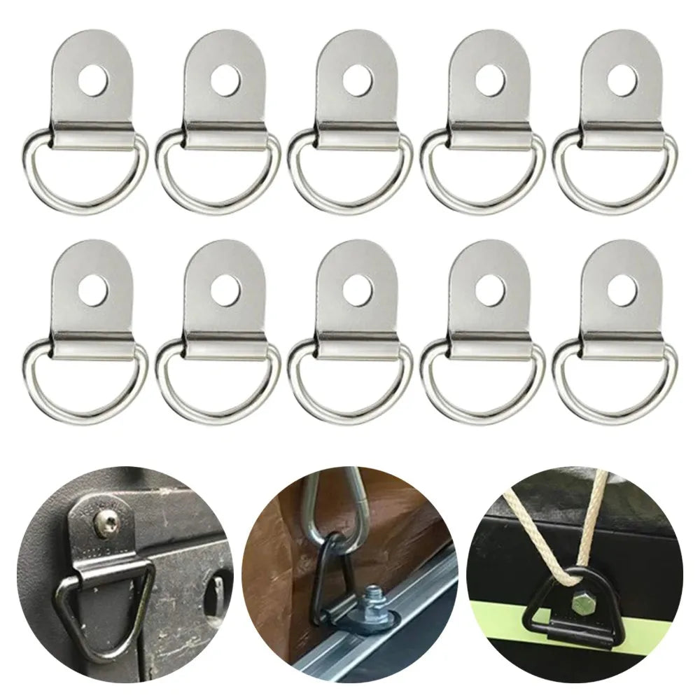 D Rings Tie Down Anchors Ring Pull Hook Stainless Steel Lashing Load Qme