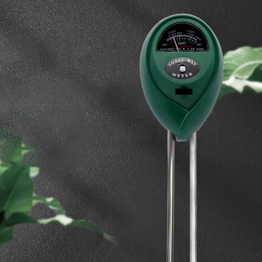 Garden PH Meter Sunlight 3in1 Soil PH Tester Garden Flowers Soil Moisture Sensor Plants Acidity Humidity PH Monitor Detector Qme