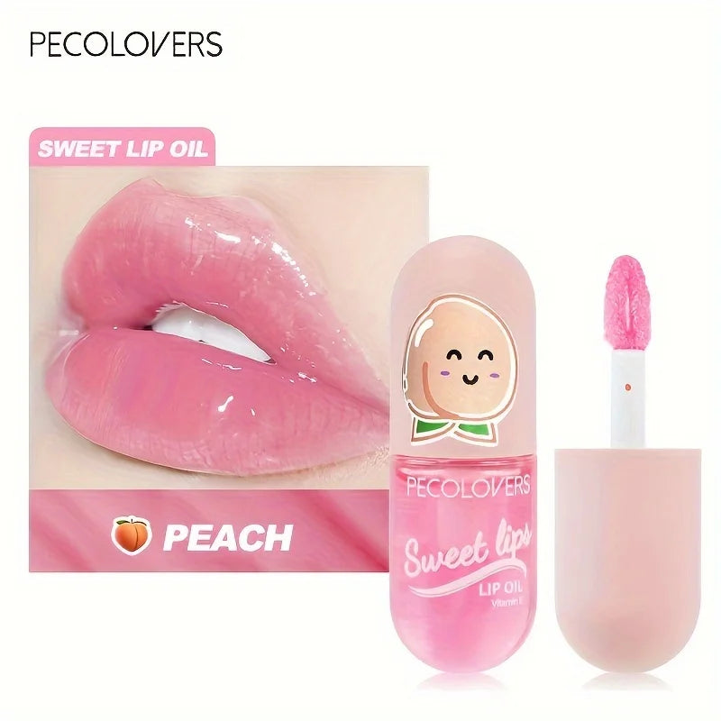 Strawberry Moisturizing Lip Gloss Peach Waterproof Glossy Long Qme 01