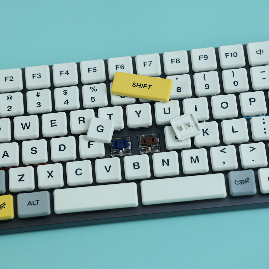 CHOSFOX Low Profile PBT Choc Keycaps for Kailh 1350 Low Profile Switch Mechanical Keyboard Ultra Thin Keycaps Qme