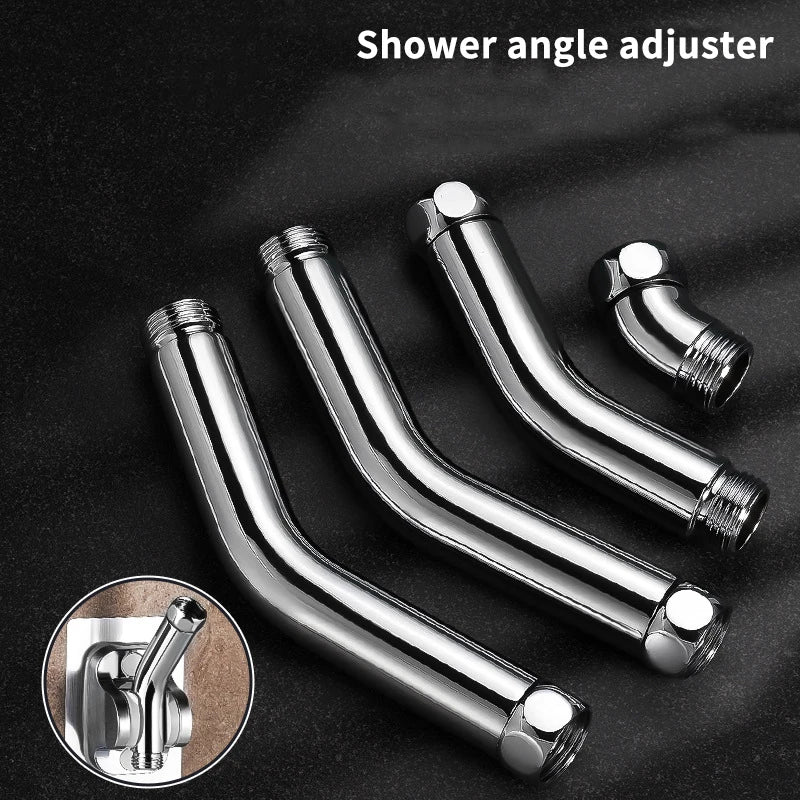 Shower Arm Extension Adjustable Angle Shower Head Adapter 135° Elbow Connector Qme