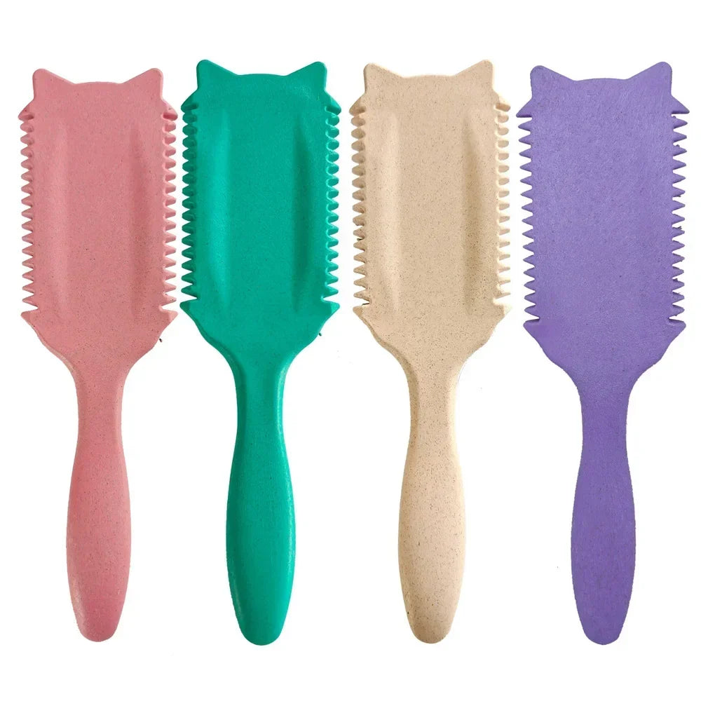 Boar Bristle Curl Defining Brush Detangling Shaping Styling Tool Qme