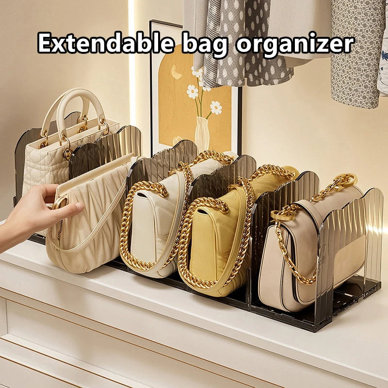 Closet Organizer Transparent Handbag Storage Rack Minimalist Bag Box Qme
