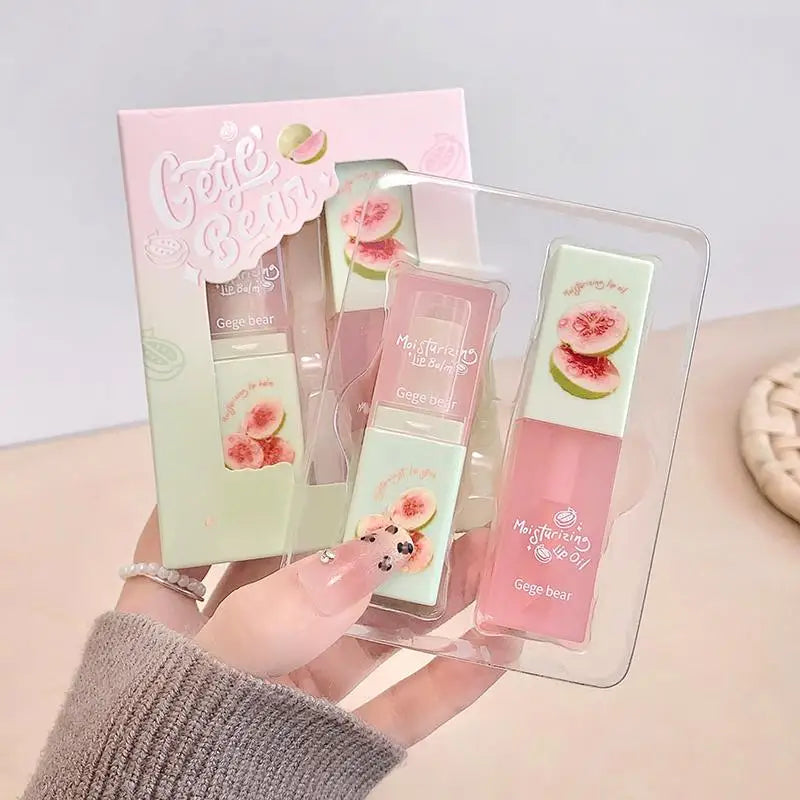 Guava Hydrating Lip Balm Oil Gege Bear Light Moisturizing Soothing Qme