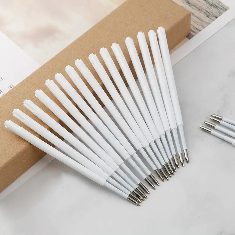 10-20pcs 0.7MM Ballpoint Pen Plastic G2 Refills Blue/Black Ink for Pens Writting Parts Office Stationery Qme