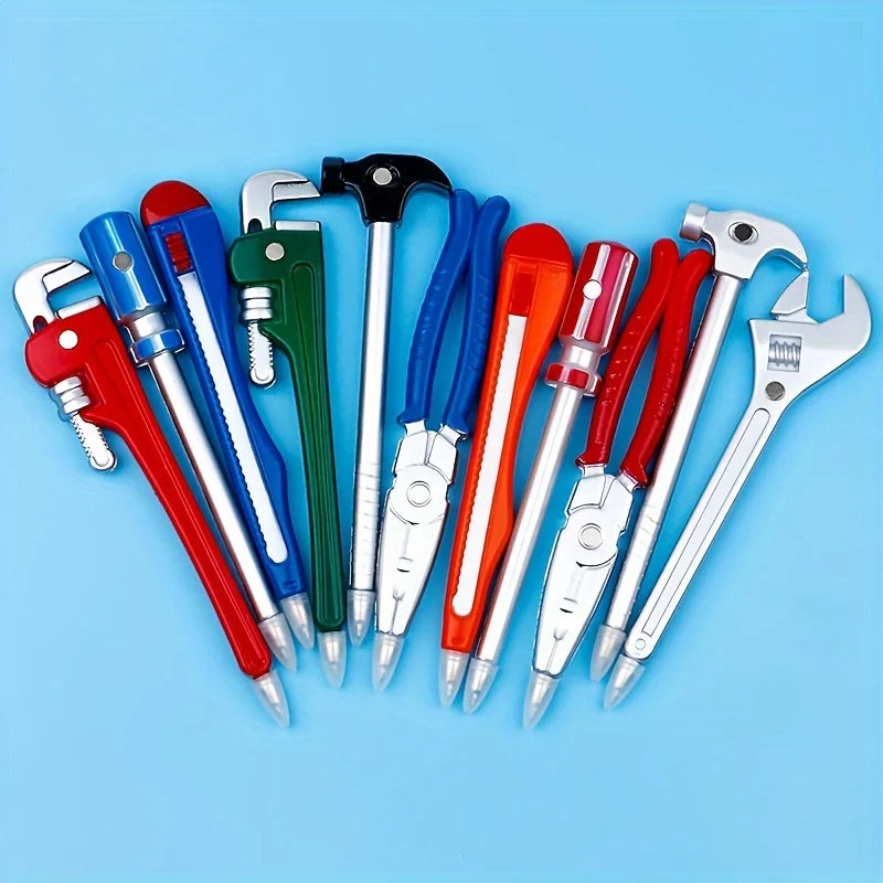 Creative Tool-shaped Ballpoint Pen Set, Novelty Hardware Tool Pens For School Office Supplies, Fun Gifts For Kids Men Qme