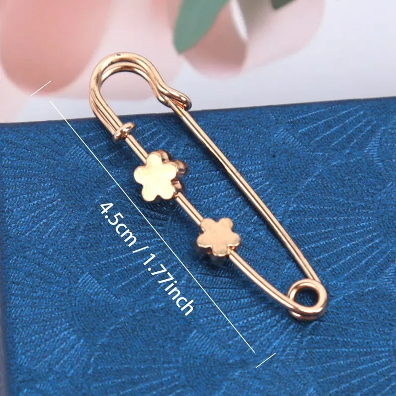 Simple Waist Buckle Fixed Strap Charm Safety Pin Brooch Anti Fall Qme