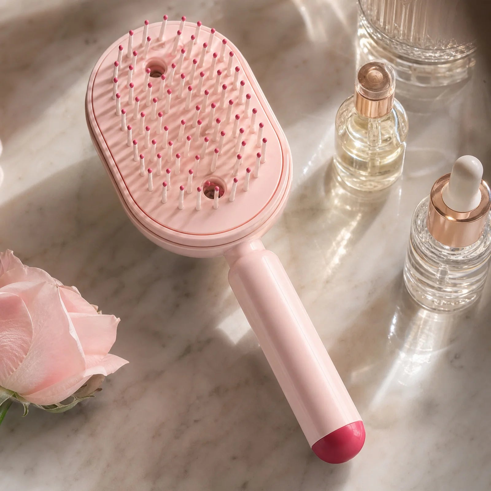 Spray Hair Straightener Comb for Smoothing and Hydrating Hair Brush for Frizz Control Air Cushion Massage Hair Caring Supplies Qme