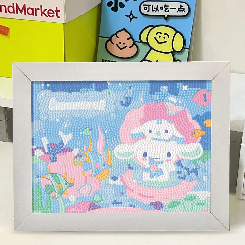 Hello Kitty Kuromi Diamond Painting DIY Craft Frame Cartoon Students