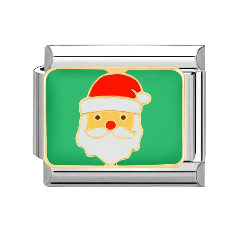Fashion 2025 Colorful Christmas Socks Snowman Deer Italian Charms Fit
