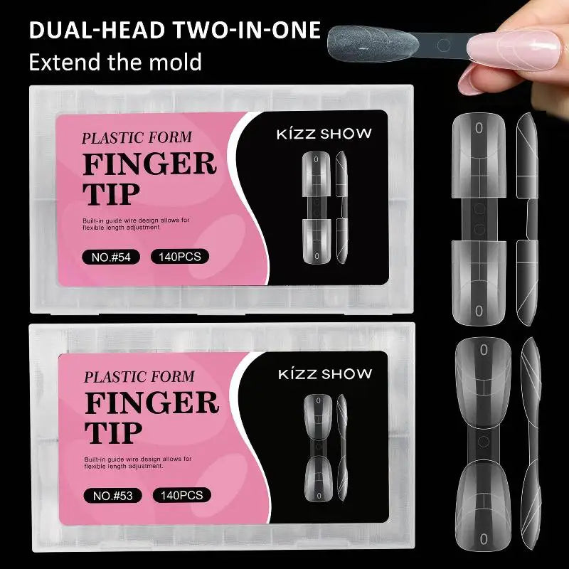 Nail Dual Forms Fast Extension 1 Crystal Armor Mold Salon Qme