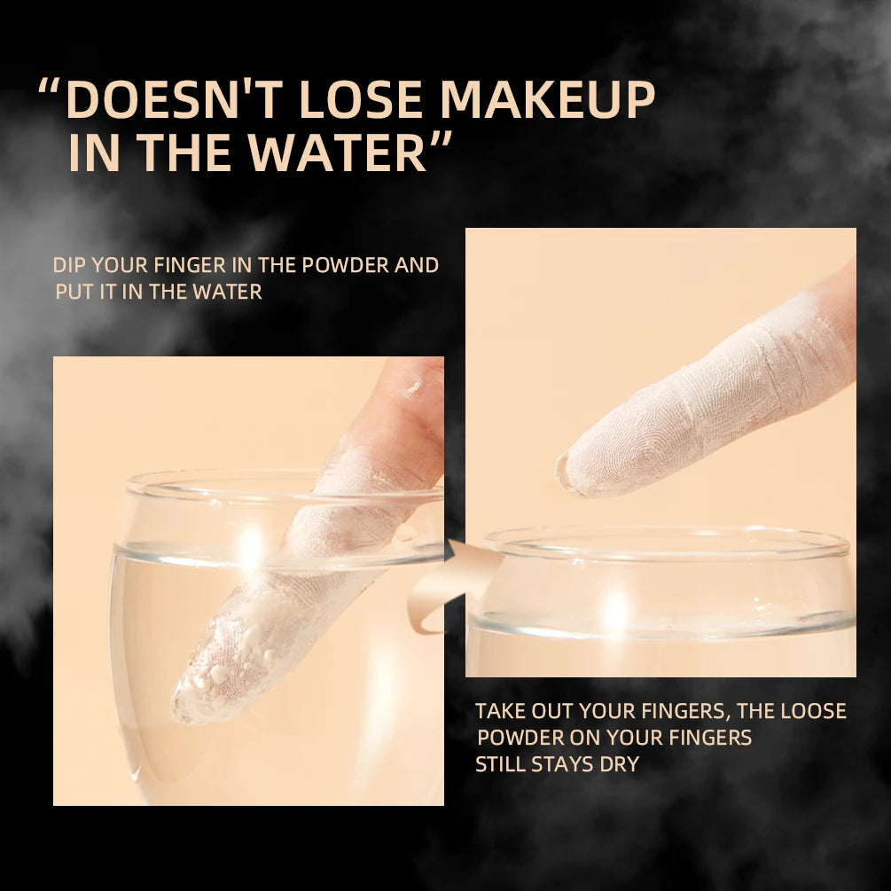 QIBEST Face Loose Powder Translucent Matte Setting Powder Oil-Control Reduce Pores Fine Line Long-Lasting Waterproof Face Makeup Qme
