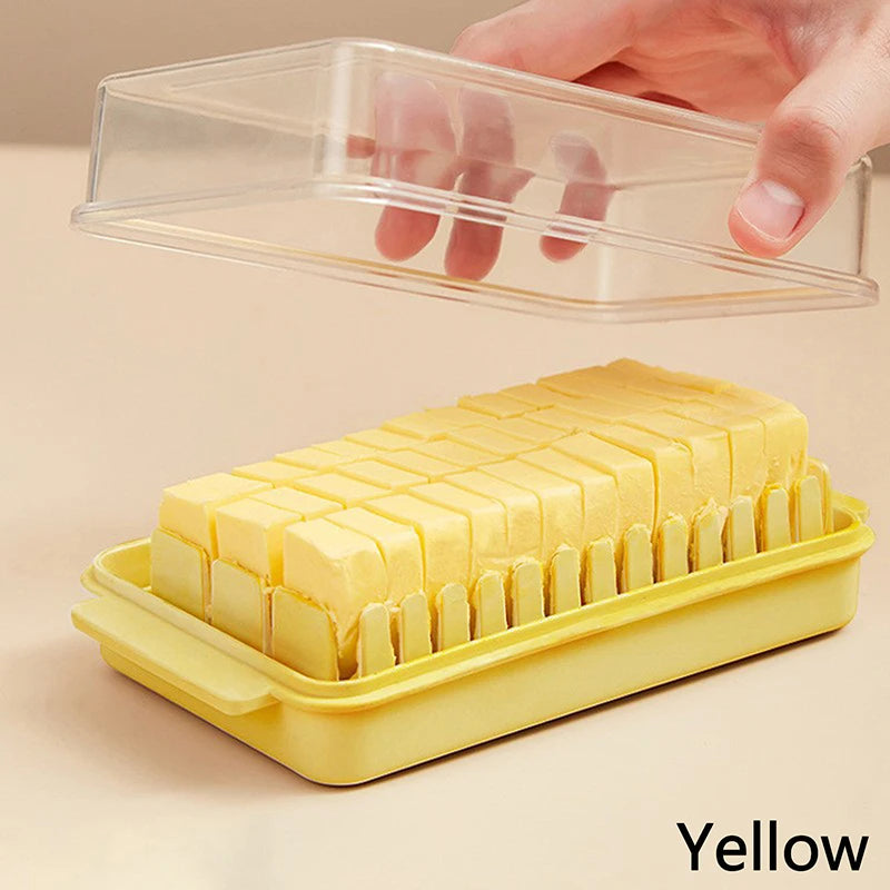 Kitchen Baking Food Butter Refrigerator Fresh Keeper Container Tool Qme Yellow