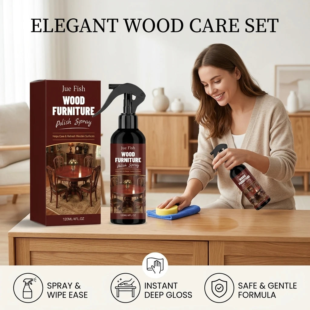 Beeswax Polish Spray Remove Dust Brightening Improve Dull Paint Surface Prevent Drying & Cracking Home Wood Furniture Care Agent Qme