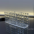 Brush storage box, makeup brush holder, multi-level makeup brush display stand, makeup supplies storage cabinet, Qme Clear