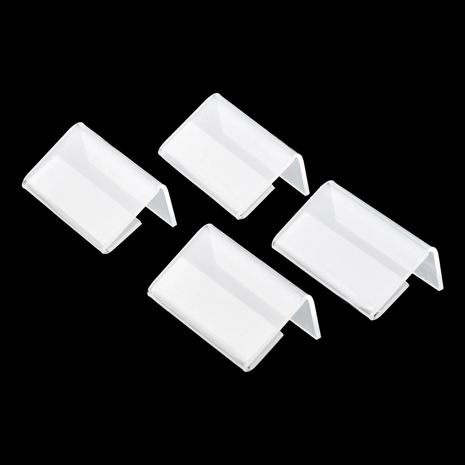 25 Pcs Sign Transparent Acrylic Display Holder Price Card Tag Label Set Counter-Top Stand 20*40mm Shop Shelves And Support Qme