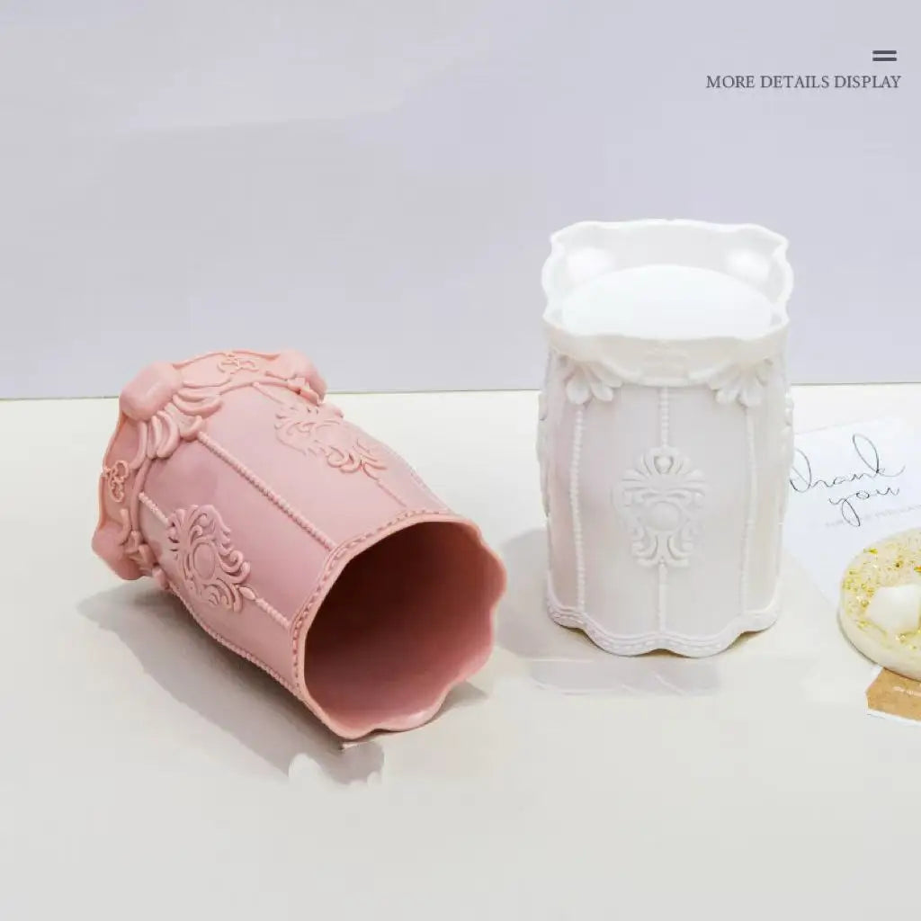 Vintage Matte Desk Organizer Versatile Nail Art Container Pastel Qme