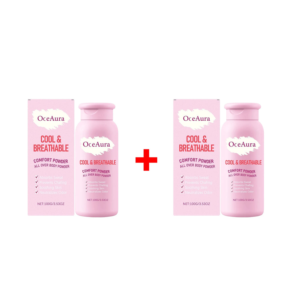 Talcum Powder for Body Cleaning Absorb Sweat Reduce Friction Increase Skin Comfort Anti Heat Rash Keep Skin Refreshing Powder Qme
