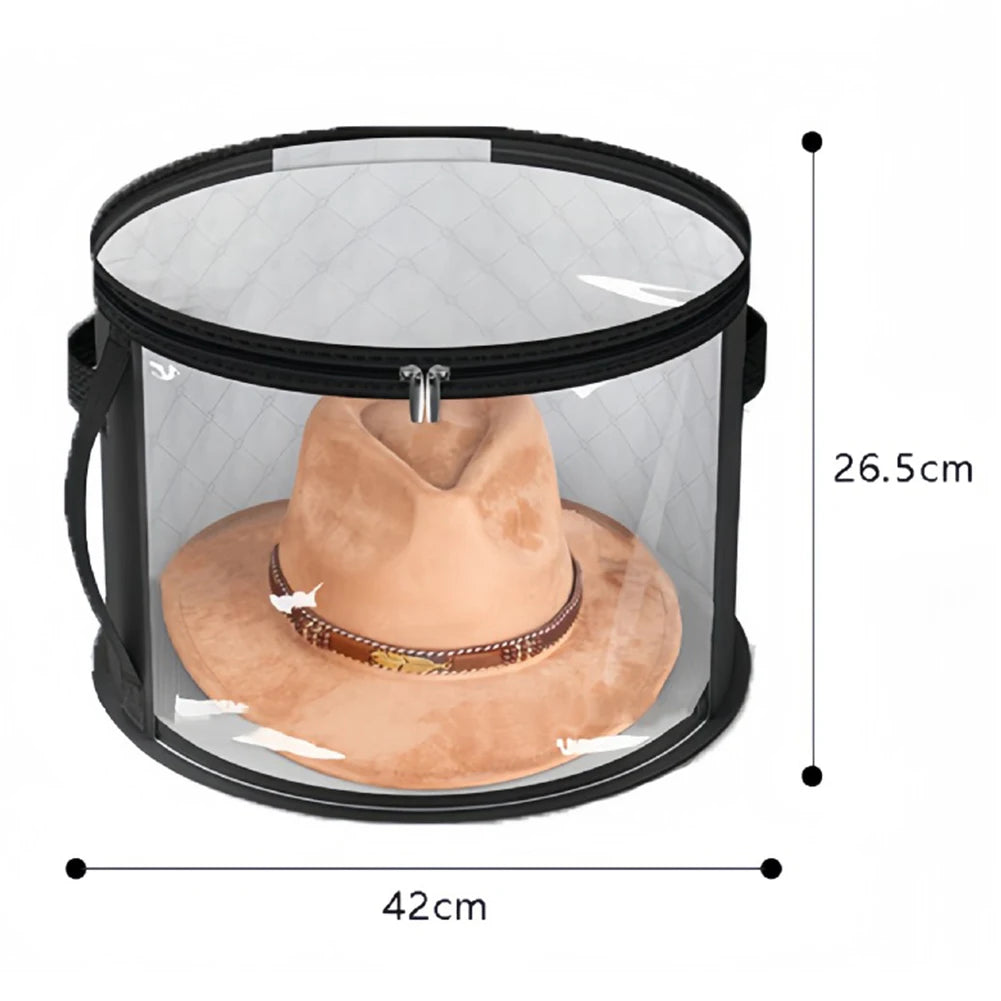 Non-woven Fabric Hat Storage Bucket Clothing Travel Portable Qme