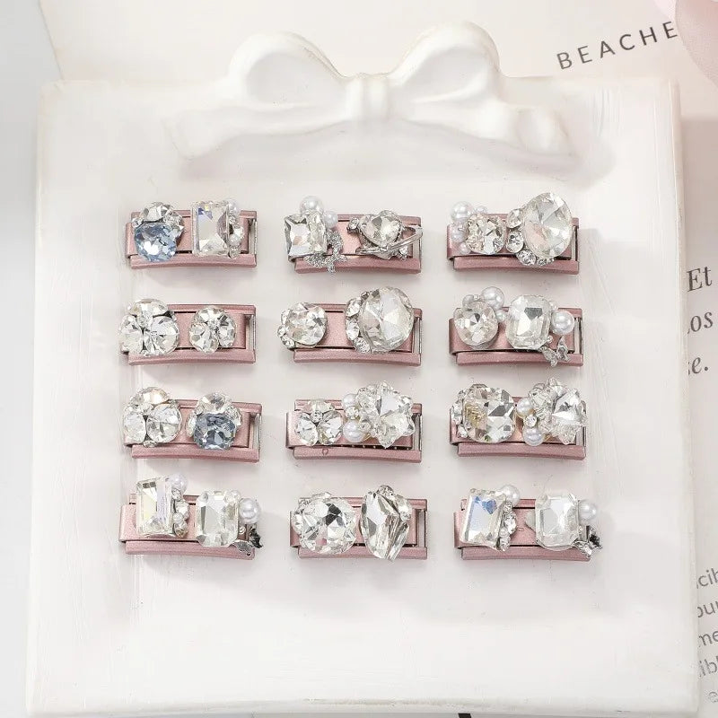 New 2026 Sweet Luxury Pearl Zircon Bows Square Long DIY Making Bracelet Women Men Stainless Steel 9mm Italian Charm Links Fit Qme