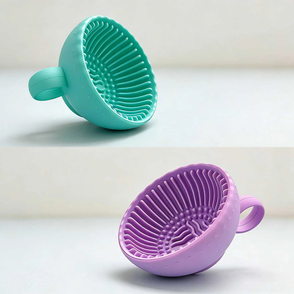 Silicone Cosmetic Brush Cleaning Bowl Efficient Portable Reusable Qme