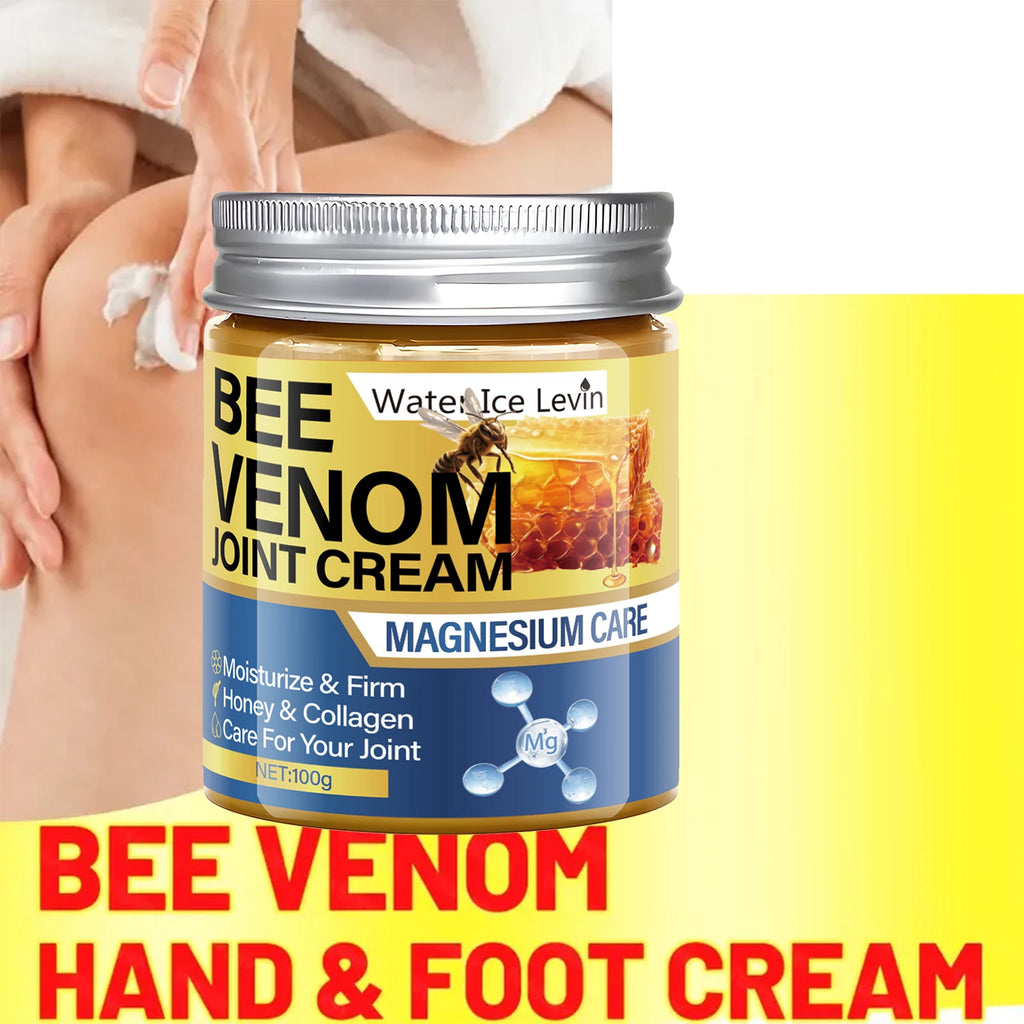 Bee Venom Joint Cream with Magnesium & Honey - Moisturizes, Firms & Cares for Joints, Light Formula for Elastic Skin Qme