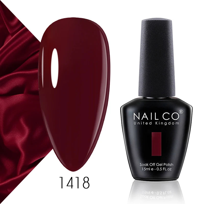 NAILCO 131 Colors Nail Gel Polish Off LED Semi Permanant Art Hybrid Qme 1418