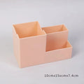 Multi-function Desktop Pen Holder School Supplies Storage Case Colorful Plastic Box Office Desk Accessories Pencil Organizer Qme Pink