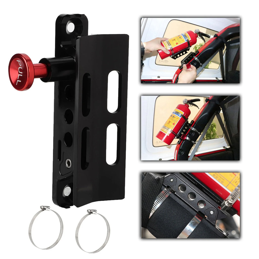 Extinguisher Bracket Extinguisher Mount Car Modified Aluminum Alloy Adjustable Extinguisher Mount Bracket Fit For Qme