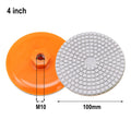1 Pc 100mm /4 Inch Polishing Pad Wet Dry Buff Disc Abrasive For Granite Stone Concrete Marble Polishing Use Grinding Discs Qme Default Title