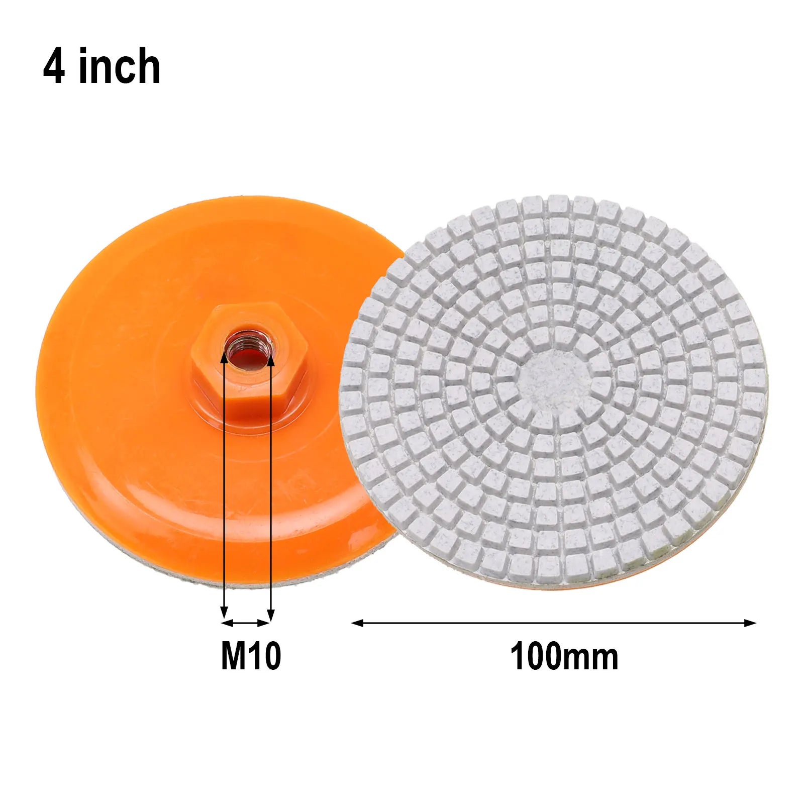 1 Pc 100mm /4 Inch Polishing Pad Wet Dry Buff Disc Abrasive For Granite Stone Concrete Marble Polishing Use Grinding Discs Qme Default Title