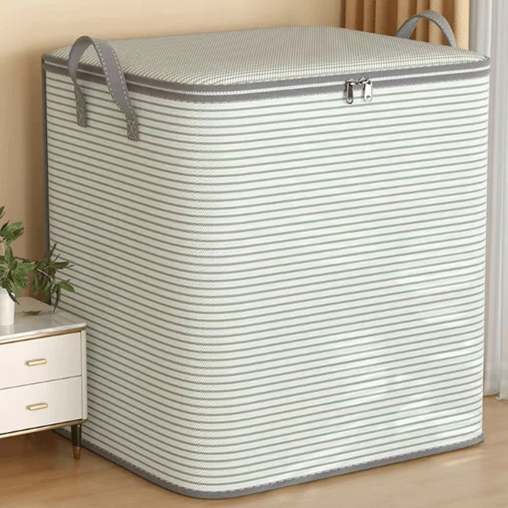 Large Capacity Foldable Storage Box for Clothes Quilts Moving Packing Storage Bag Household Organization for Blankets Clothing Qme