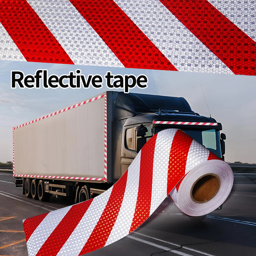 Reflective Safety Warning Tape Self Adhesive Shining Twill Printing for Car Warning Reflective Tape Qme