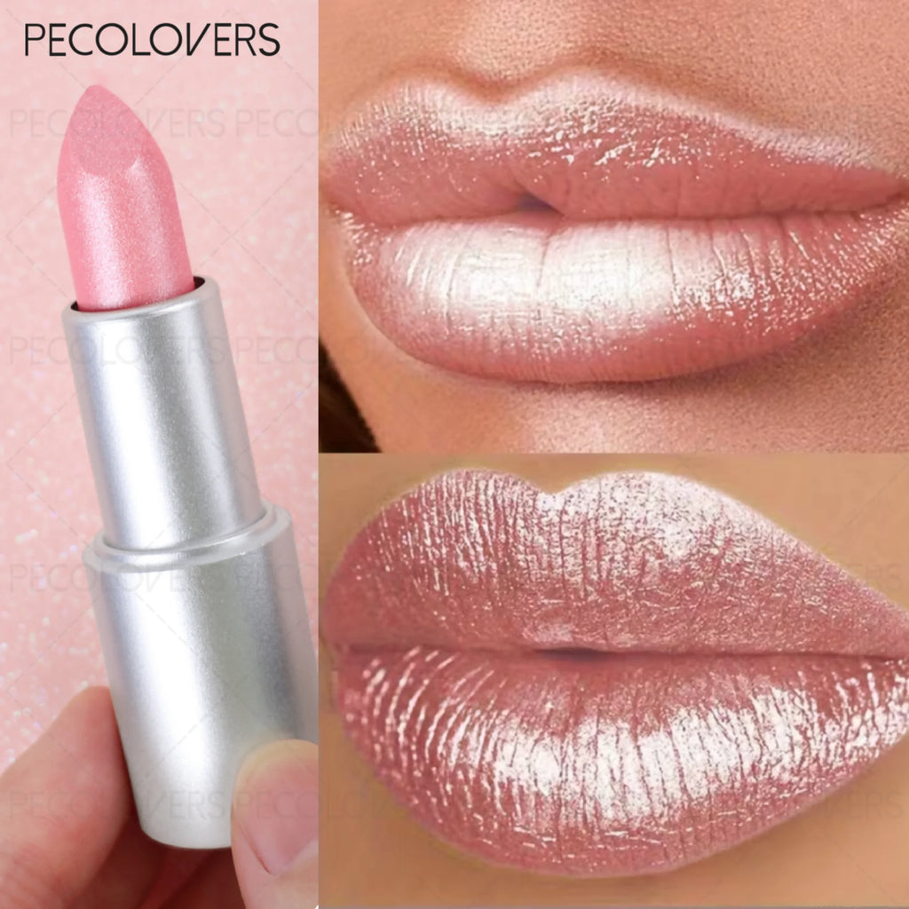 Mermaid Pearlescent Glitter Lipstick Non-drying Smooth Bean Paste Qme