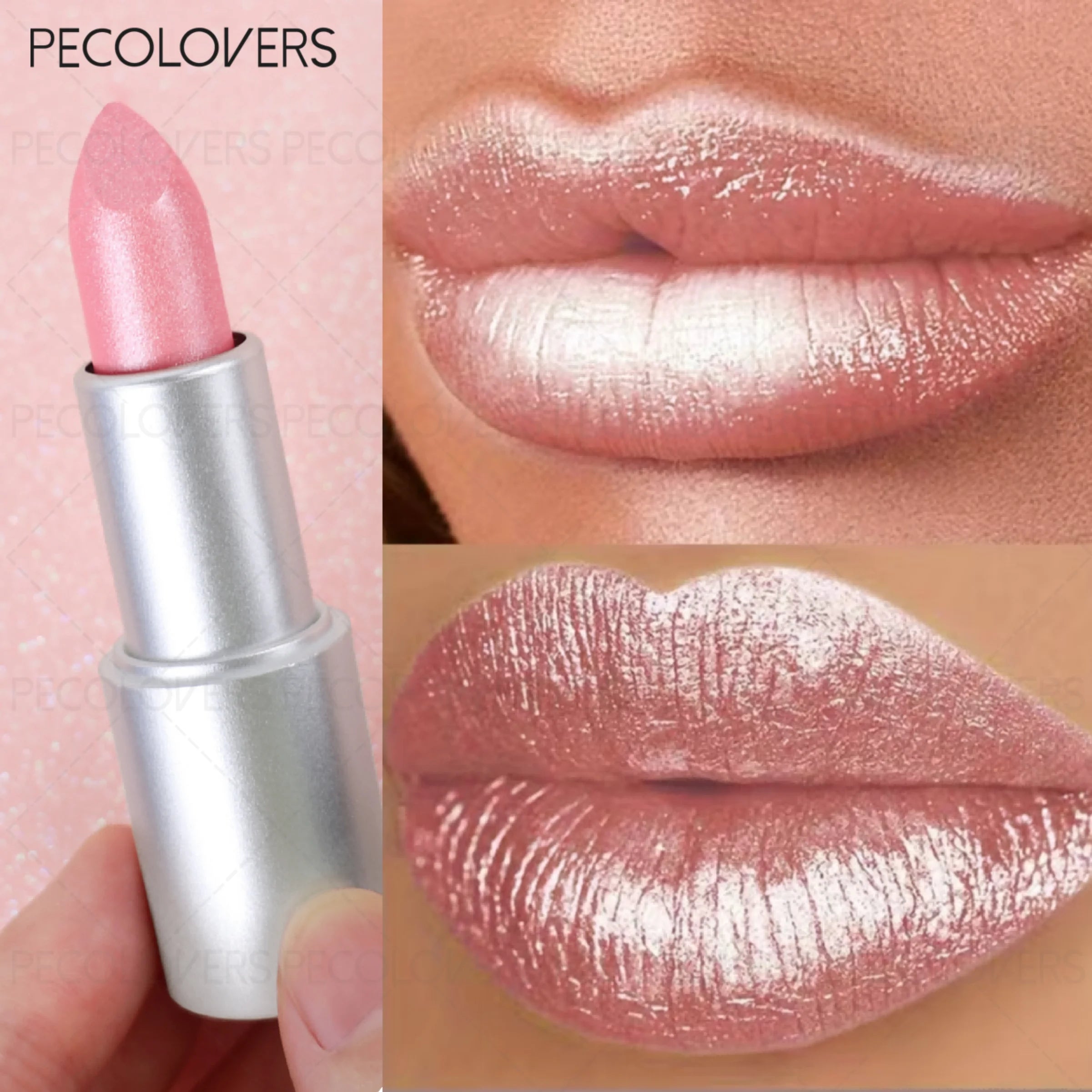 Mermaid Pearlescent Glitter Lipstick Non-drying Smooth Bean Paste Qme