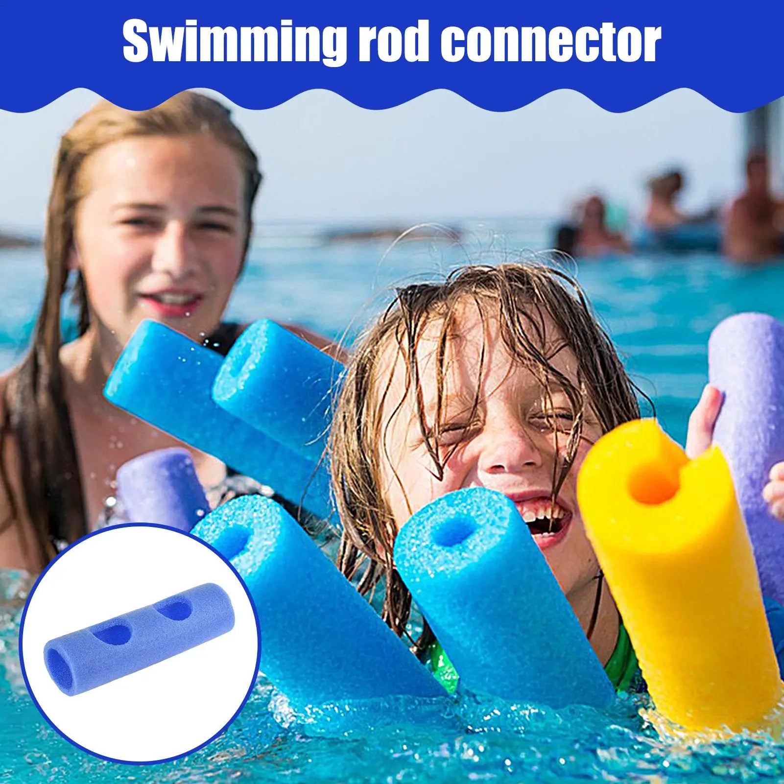Foam Noodle Connectors Swimming Noodle Holed Connector Swimming Stick-holed Connector For Train Casual Or Floating Bed Qme