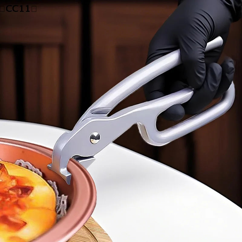 Pizza Gripper Deep Pans Heavy Duty Cast Aluminum Pan Tongs Pulling Qme