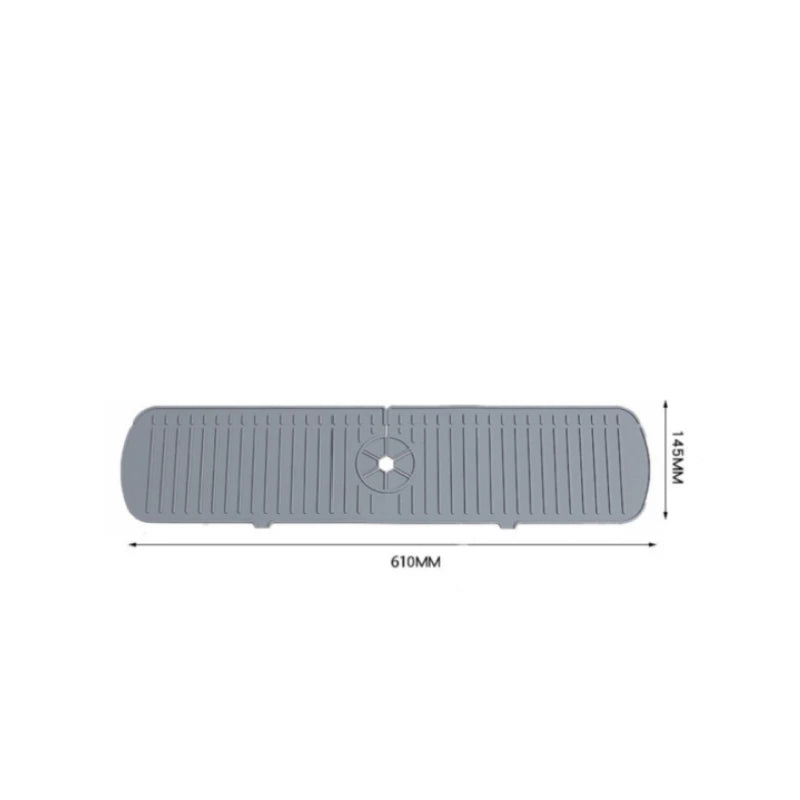 New Faucet Splash Pad Soap Sponge Storage Holder Silicone Sink Splash Guard Kitchen Gadgets Bathroom Faucet Decorative Cover Qme Gray (large size)