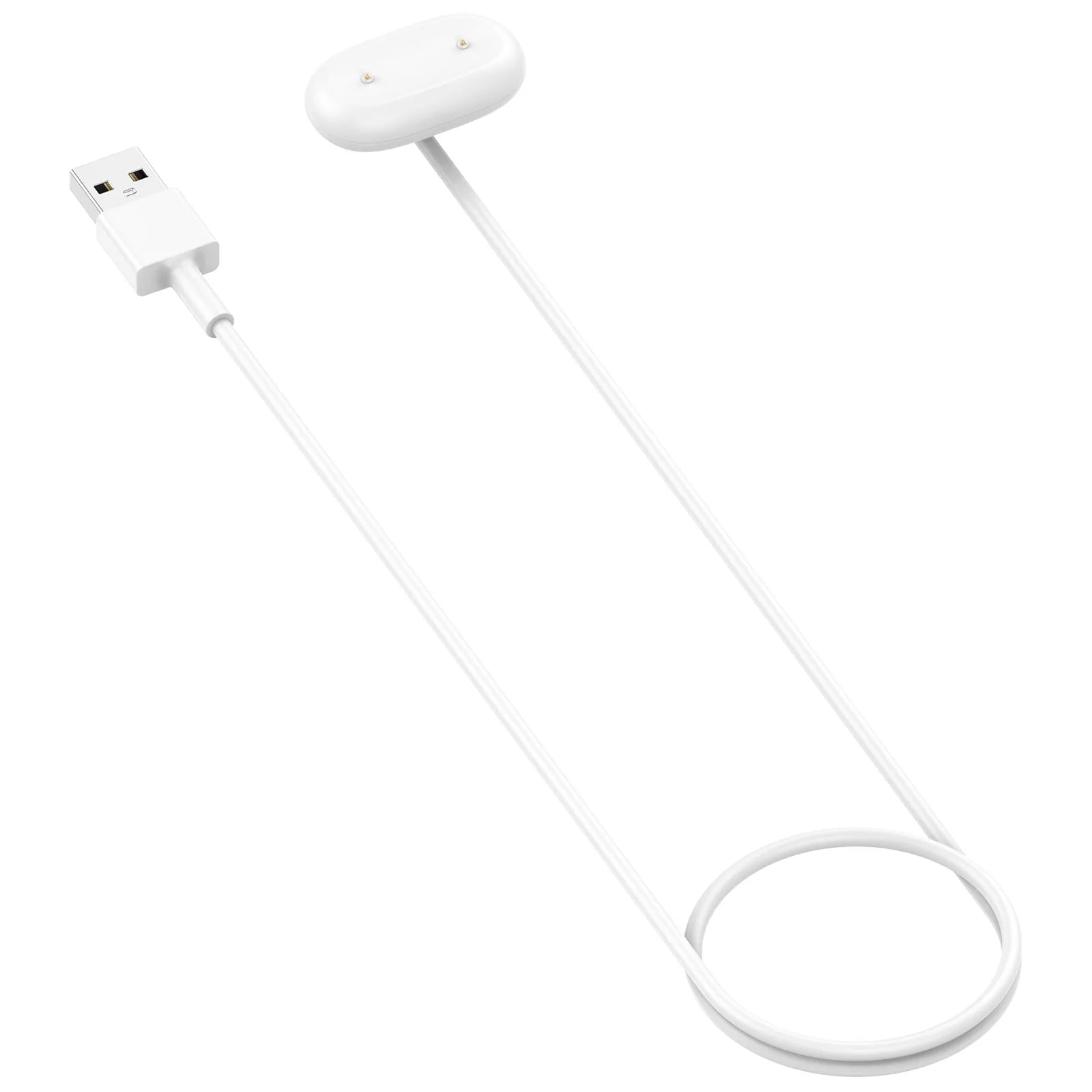 For Google Fitbit Air Watch Magnetic Connector Power Chargers Cables Smartwatch Dock Charger Adapter Type-C/USB-A Charging Cable Qme USB A White
