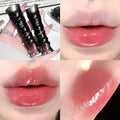 Crystal Lilac Lip Glaze Long Lasting Waterproof Pink Lip Tint Mirror Plumping Gloss Oil Non-stick Cup Natural Nude Jelly Makeup Qme 02