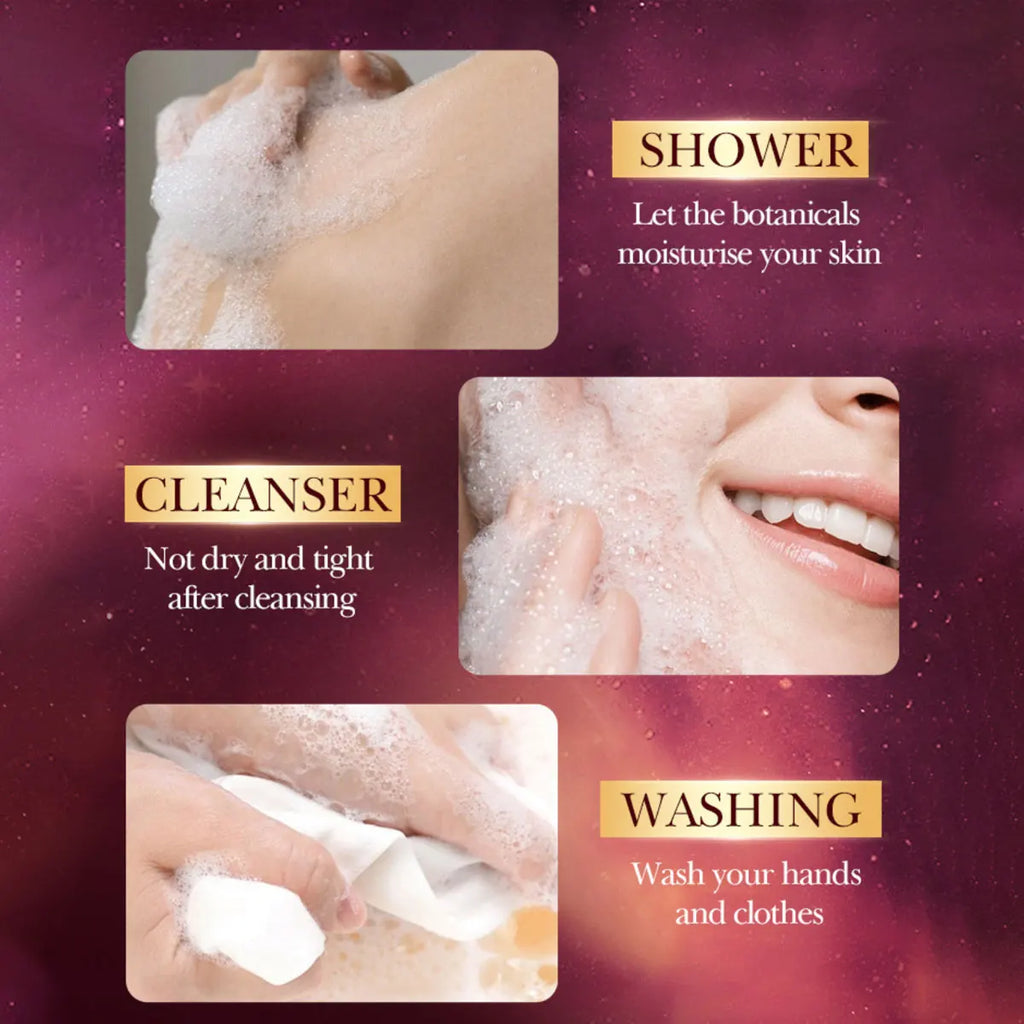 Luxury Men's 3-In-1 Golden Cleansing Soap Refreshing Oil-controlling Qme