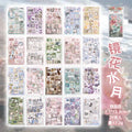 20 Pcs Kawaii Japanese Showa style cuisine glitter film die-cutting sticker book DIY handmade scrapbook aesthetic stationery Qme D