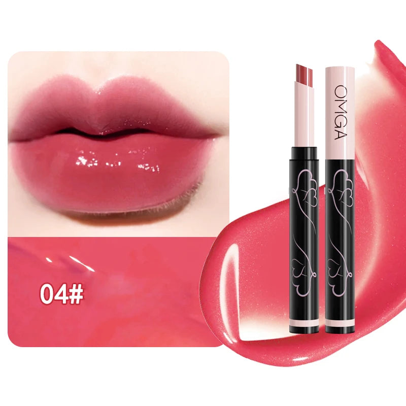 Solid Lip Gloss Long Lasting Non Stick Cup Long-lasting Lipstick Qme 04