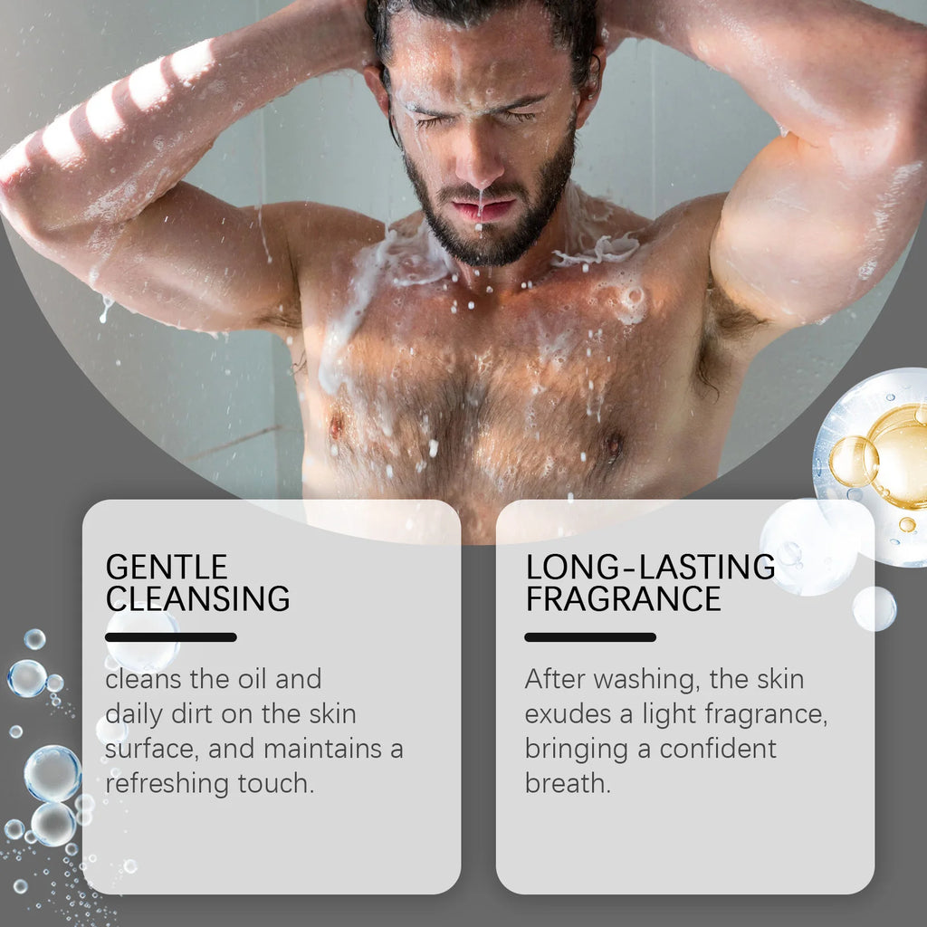Fragrance Shower Gel Gift Set Deep Cleansing Shower Gel Moisturizing Refreshing Scent Long Lasting Fragrance Oil Control Qme