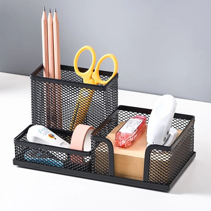 Desk Stationery Organizer Creative Metal Pen Holder Pencil File Qme Default Title