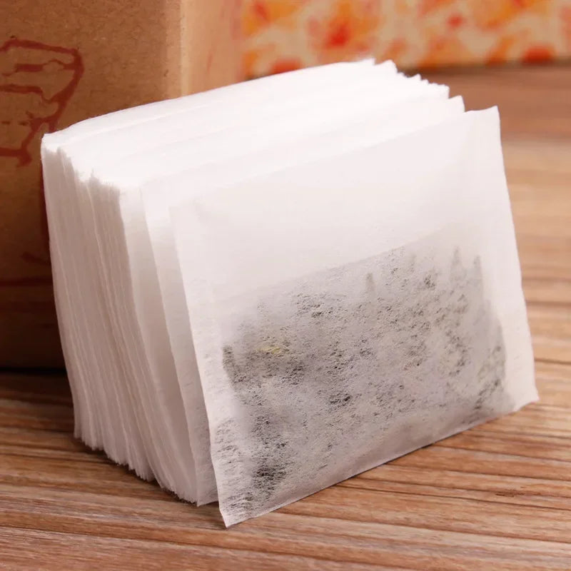 100/200/500 Pack Disposable Filter with Flip-Over Seal Empty Teabags Herb Loose Tea Bag Qme
