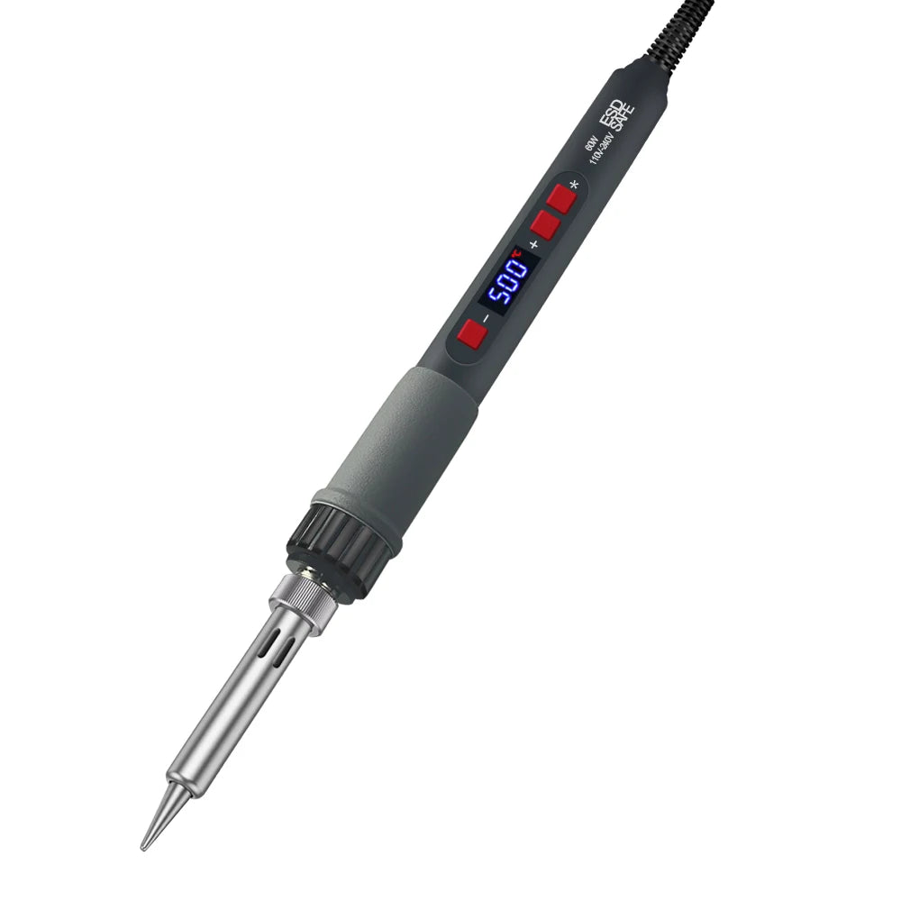 60W Digital Display Soldering Iron Tool C F Switching Adjust Qme