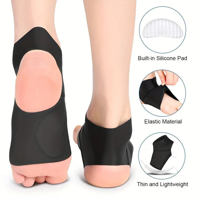 Arch Garter Gel Pad, Arch Ankle Support Sleeve PU Soft Breathable Ankle Arch Support Package Elastic Decompression Ankle Support Qme