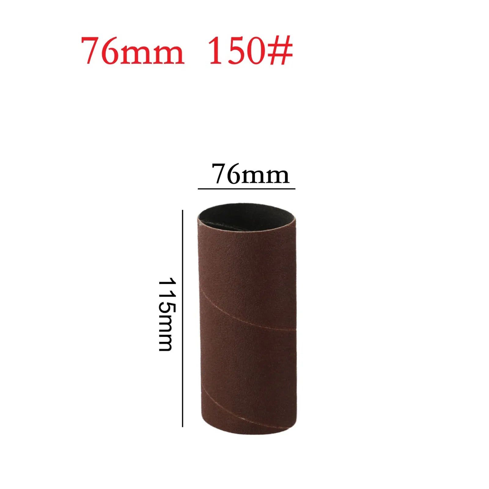 1pc 115mm Drum Sanding Sleeves 13/26/38/51/76mm Spindle Sanding Drum Sander Tool For Hobbies Carpentry Polishing Sanding Paper Qme 76mm 150Grit